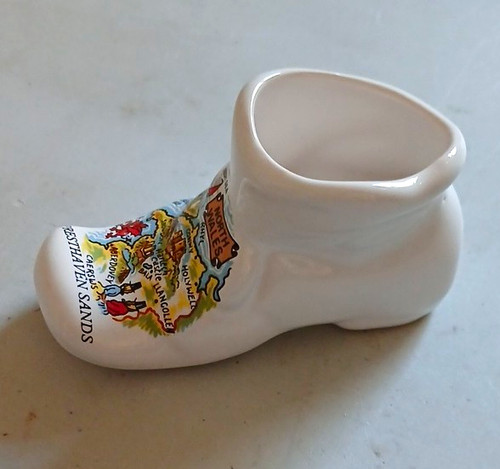Ceramic souvenir shoe ornament - ceramic,