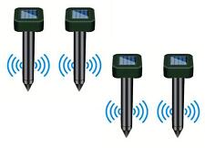 4PCS Ultrasonic Mole Rat Repellent Solar Repeller Spike Garden Pest Deterrent