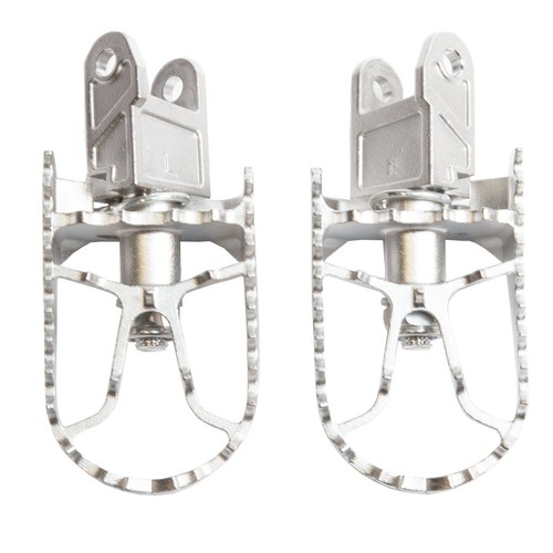 Footpegs stainless steel - steel, for