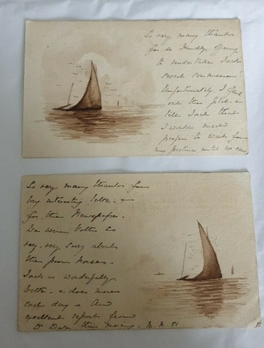 Vintage postcards ships sea - postcards,