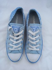 Light Blue Dainty Converse All Star Floral Motif UK 4.5 EU 37.5