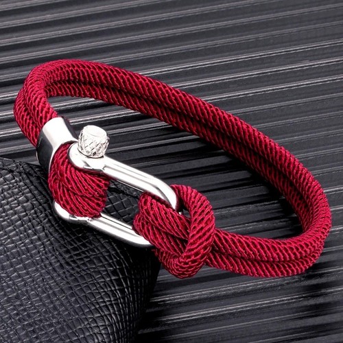 Nautical rope bracelet shape - nautical, u