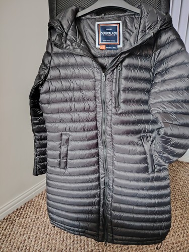 Soulcal black long puffer - &, co