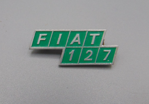 Vintage fiat 127 metal badge - vintage,