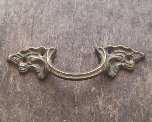 Vintage cast bronze pull - vintage,