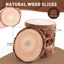 10 Wooden Slices 9-10cm Wood