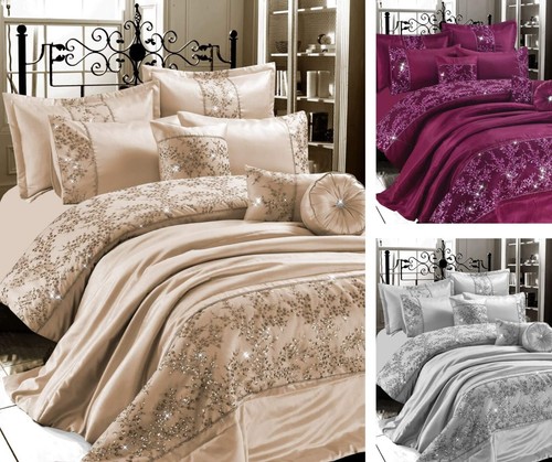 Luxury embroidered duvet cover - embroidered,