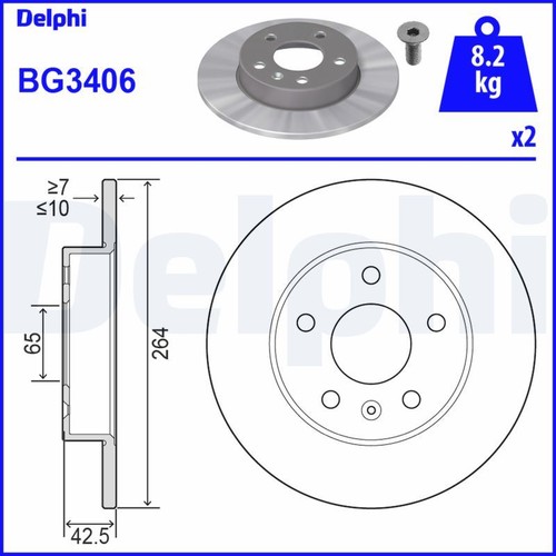 Brake disc delphi - x2,