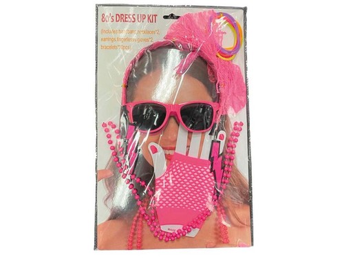 80s neon pink costume - neon,