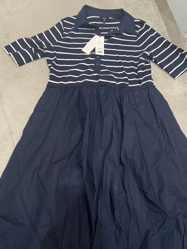 Navy white striped - navy/white,