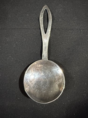 Old silver tea caddy - tea,