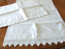 1 Pair of Vintage White Cotton