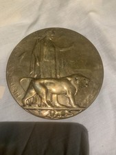 Vintage world war 1 Dead Man’s Penny Bronze / Brass Medal original ww1 