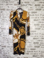 Baroque Black Gold Chain Print