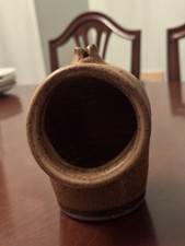 Studio Pottery Salt Pig Vintage Brown 6” Tall