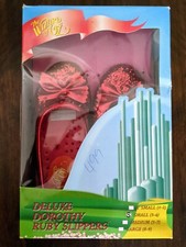 Vintage Wizard Of Oz Deluxe Dorothy Ruby Slippers 1997 Collectible Childs S 3-4