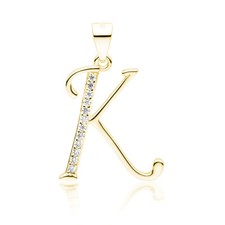 Gold Initial Letter Necklace
