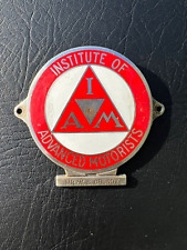 IAM Institute of Advanced Motorists Automobile Motor Car Enamel Badge Emblem