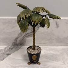 Vintage Tole Metal Palm Tree