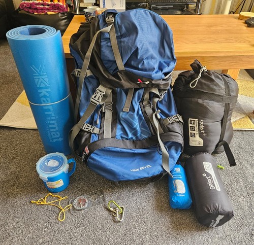 70l rucksack with all camping - with,
