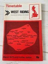 West Riding Bus Timetable dated March 1973