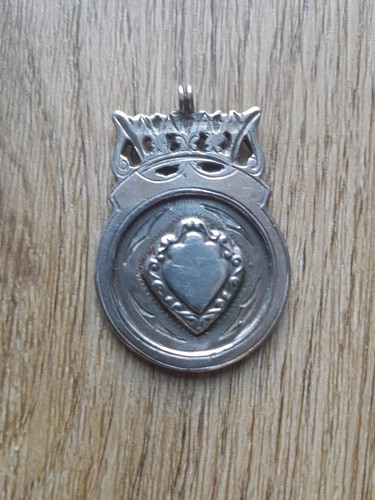 Vintage silver fob pendant - silver,