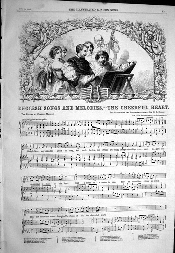 Old 1858 sheet music english - sheet,