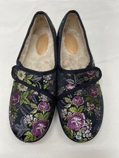 HOTTER SIZE 5 THYME FLORAL SLIPPERS BNWOT- CG S29