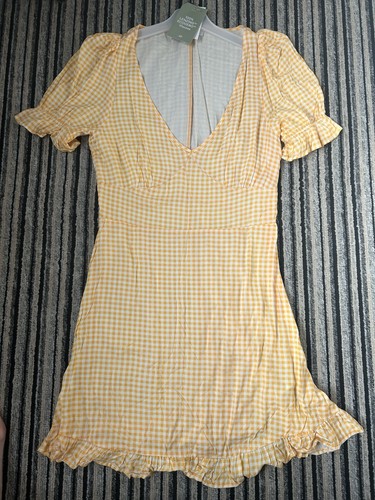 Yellow gingham sundress - h&m,