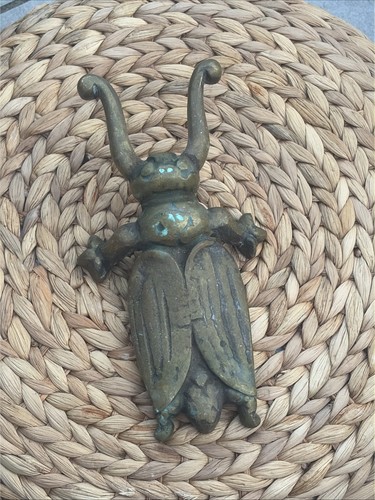 Vintage brass beetle - vintage,