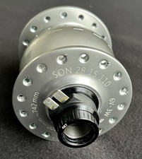 SON 28 Dynamo Hub 400-742mm 6V 3W 32 Hole Boost Thru Axle Disk Brake (6 Bolt)