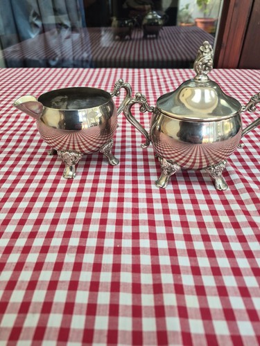Vintage silver plated creamer - silver,