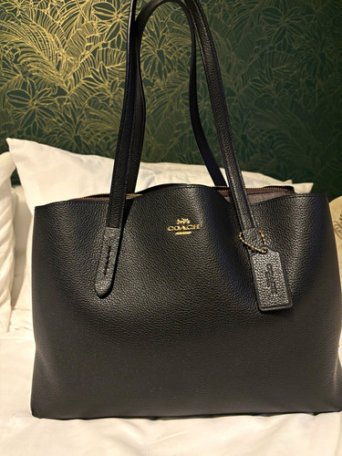 Coach black pebbled leather - pebbled,