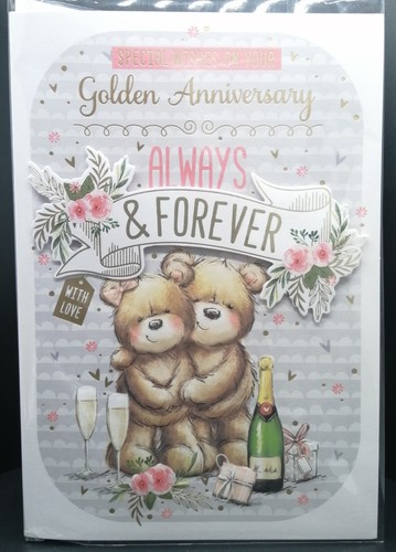 Golden wedding anniversary - golden,