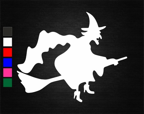 Spooky witch vinyl sticker - vinyl,