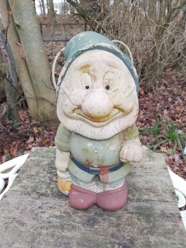 Vintage ceramic garden gnome - ceramic,