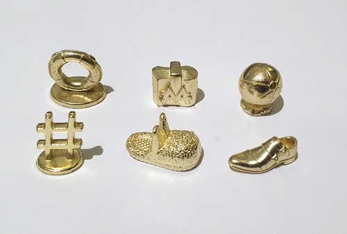 Metal monopoly tokens - monopoly,
