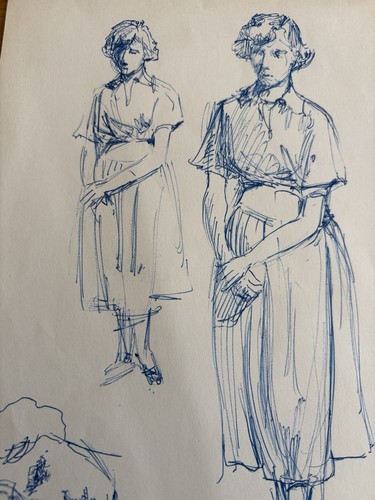 Vintage 50s fashion pen ink - vintage,