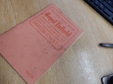 ROYAL ENFIELD INSTRUCTION BOOK CRUSADER ,CLIPPER 7 SPORTS 250