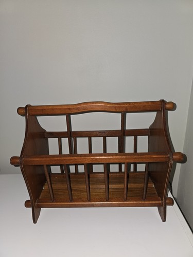 Vintage wooden magazine rack - wooden,