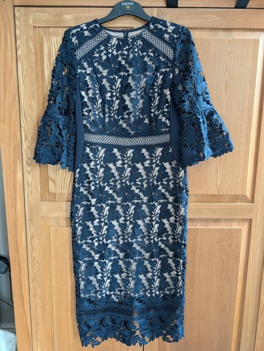 Ladies coast dress - navy, size
