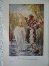 2 Antique Bible Colour Prints