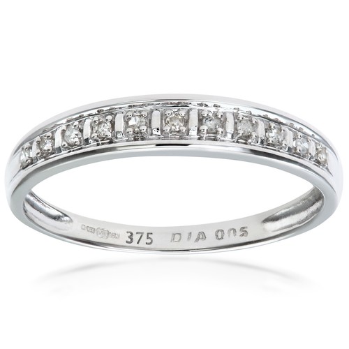 9ct white gold natural - white, diamond
