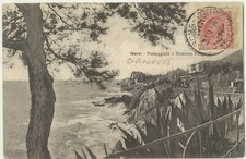 NERVI -GENOA - RAILWAY STATION 1916 VINTAGE POSTCARD