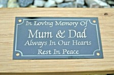 BLACK METAL MEMORIAL BENCH