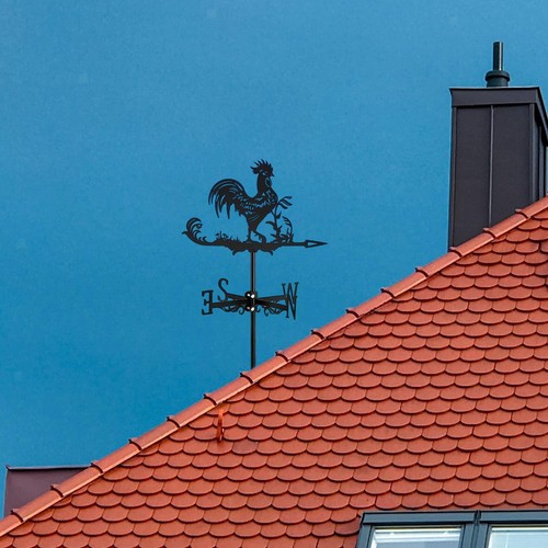 Rooster weathervane iron - weathervane,