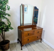 Antique Dressing TableTriple Mirror Drawers Queen Anne Legs Delivery Available 