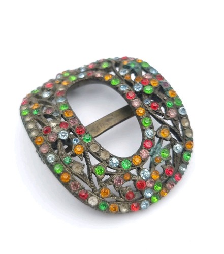 Antique french paste buckle - french,