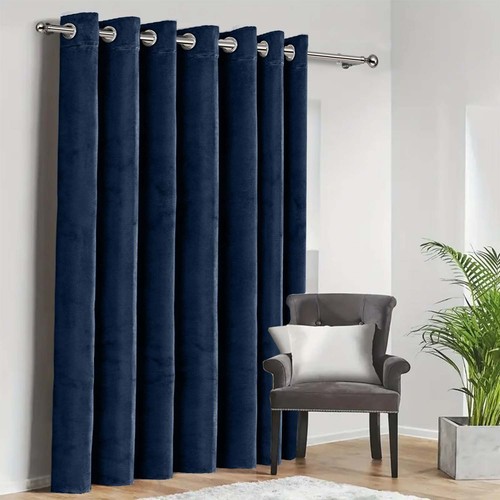 Crushed velvet door curtain - crushed,