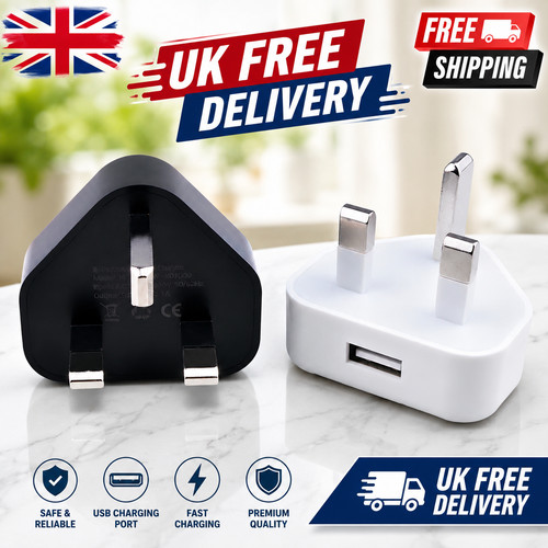 Pin dual usb plug - uk,